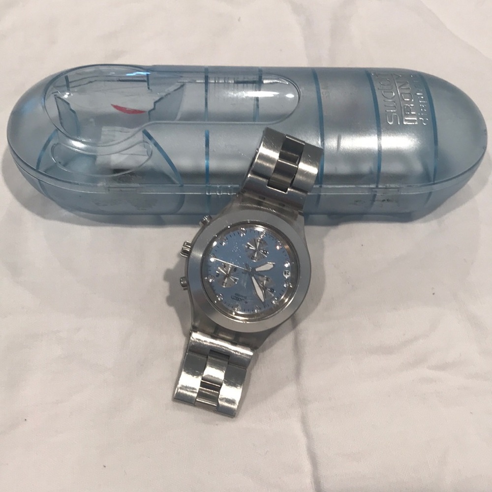 Silver Swatch Watch